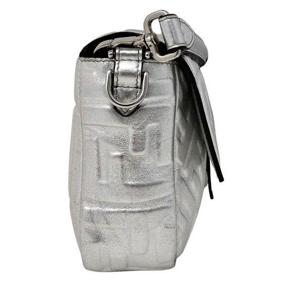 Fendi NM Metallic Napa Embossed Baguette in Silver - Picture 5 of 8